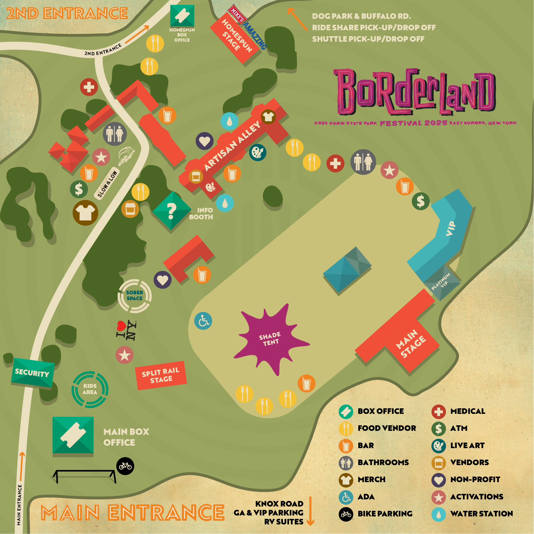 Borderland Festival Map
