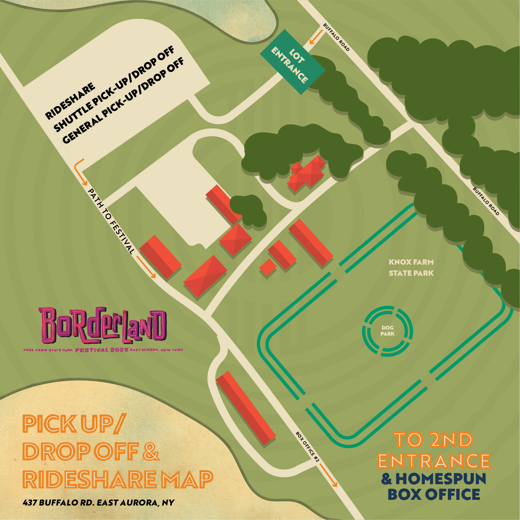 Borderland Festival Map